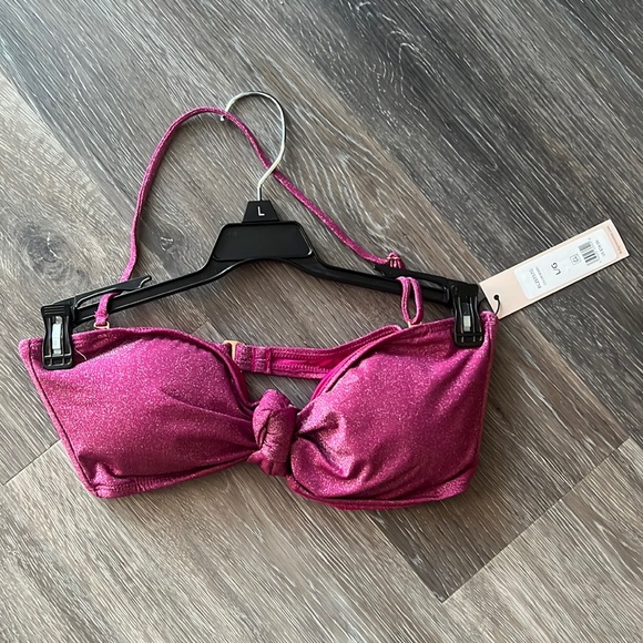 BCBGeneration Other - NWT BCBG berry sparkle bikini top removable straps strapless purple L